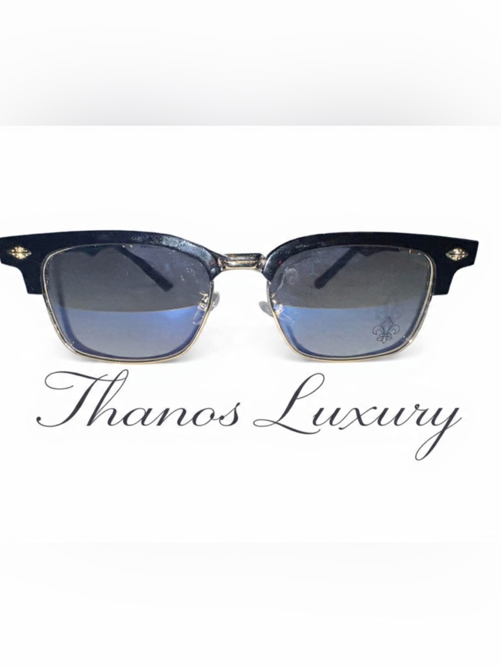 Black and Gold Men's Sunglasses -